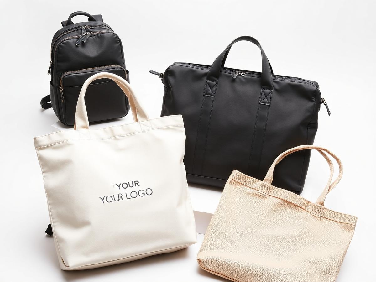Custom backpack, laptop bag, tote and jute bag collection